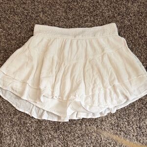 Hollister White Ruffle Tiered Miniskirt.